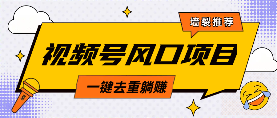 视频号风口蓝海项目,中老年人的流量密码,简单无脑,一键去重,轻松月入过万
